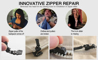 ✨Zipper Repair Solution – Quick Replacement with Sliding Teeth and Rescue Zipper Heads in Three Sizes 🔧